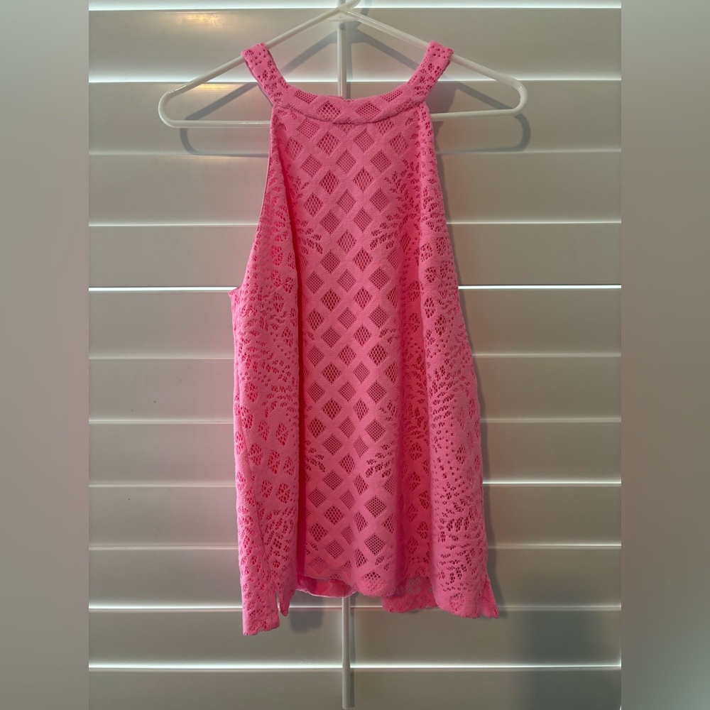 Lilly Pulitzer Pink Lace Tank Top
